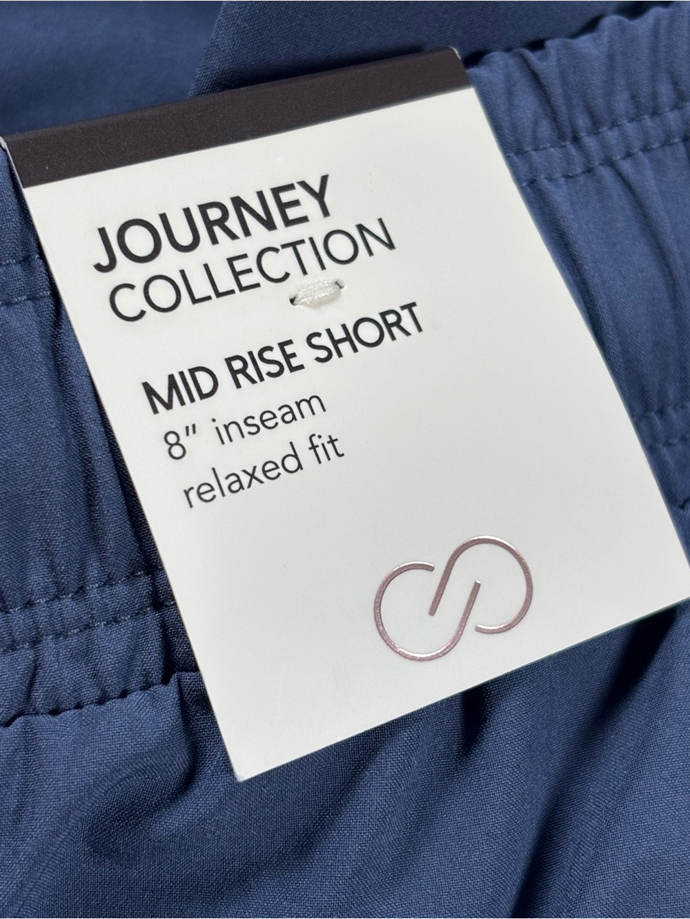 Calia Women’s Mid Rise 8” Drawstring Athletic Shorts Blue Relaxed Fit NWT - Picture 5 of 9
